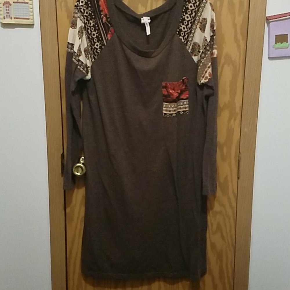 J Mode 1XL Autumn Long-Sleeve Dress